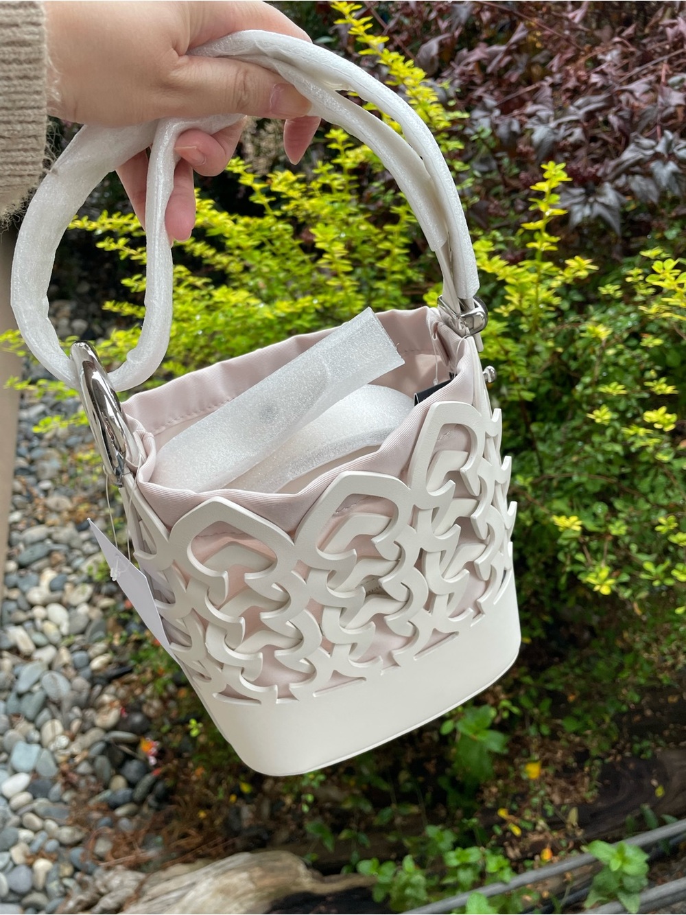 Kate spade Halo Woven Mini Bucket Bag